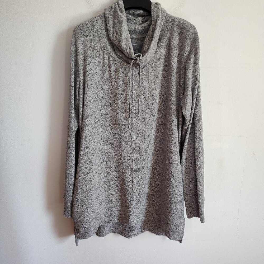 Ladies SZ L Aerie Grey Marled Long-Sleeve Tunic